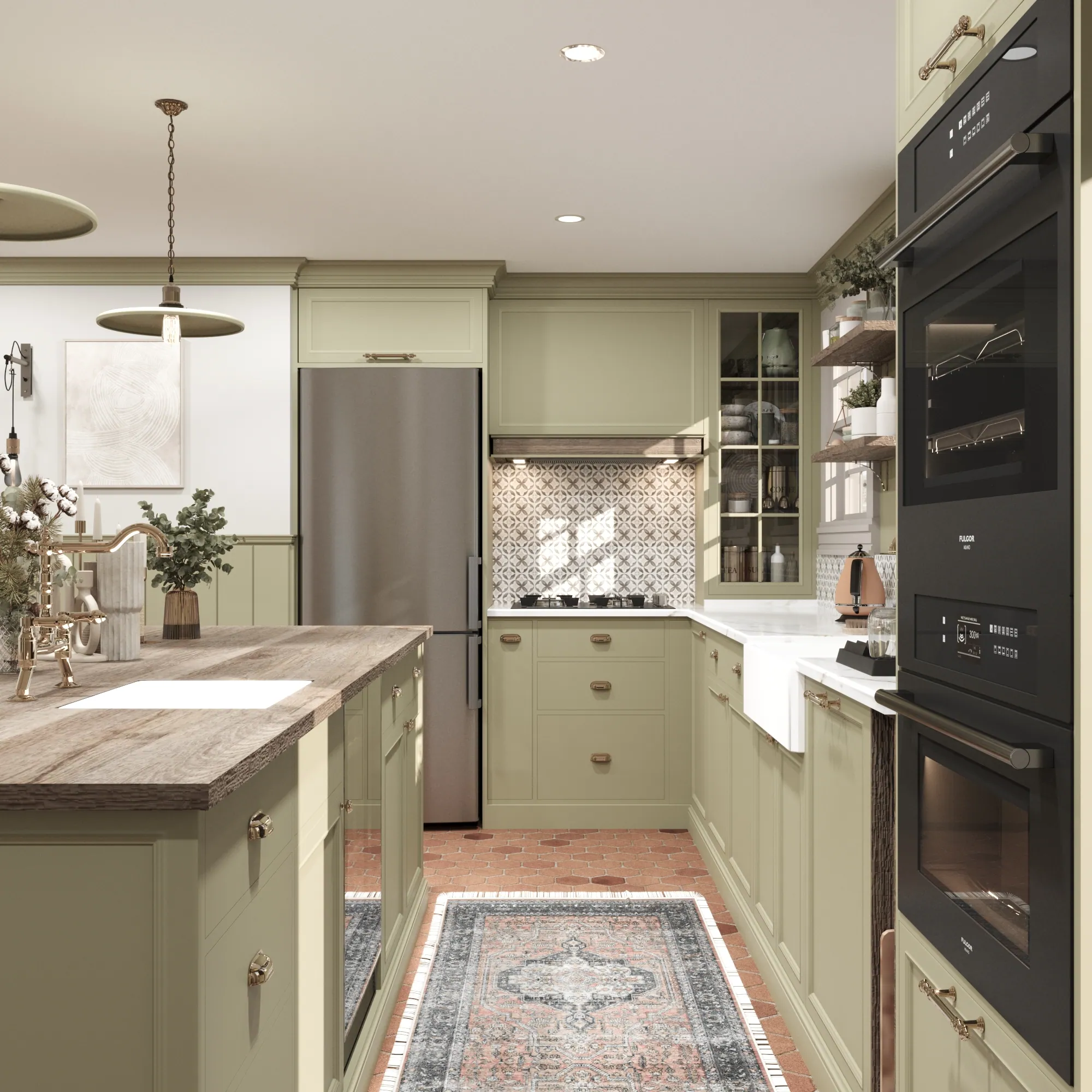 Sage Green Kitchen Renovation