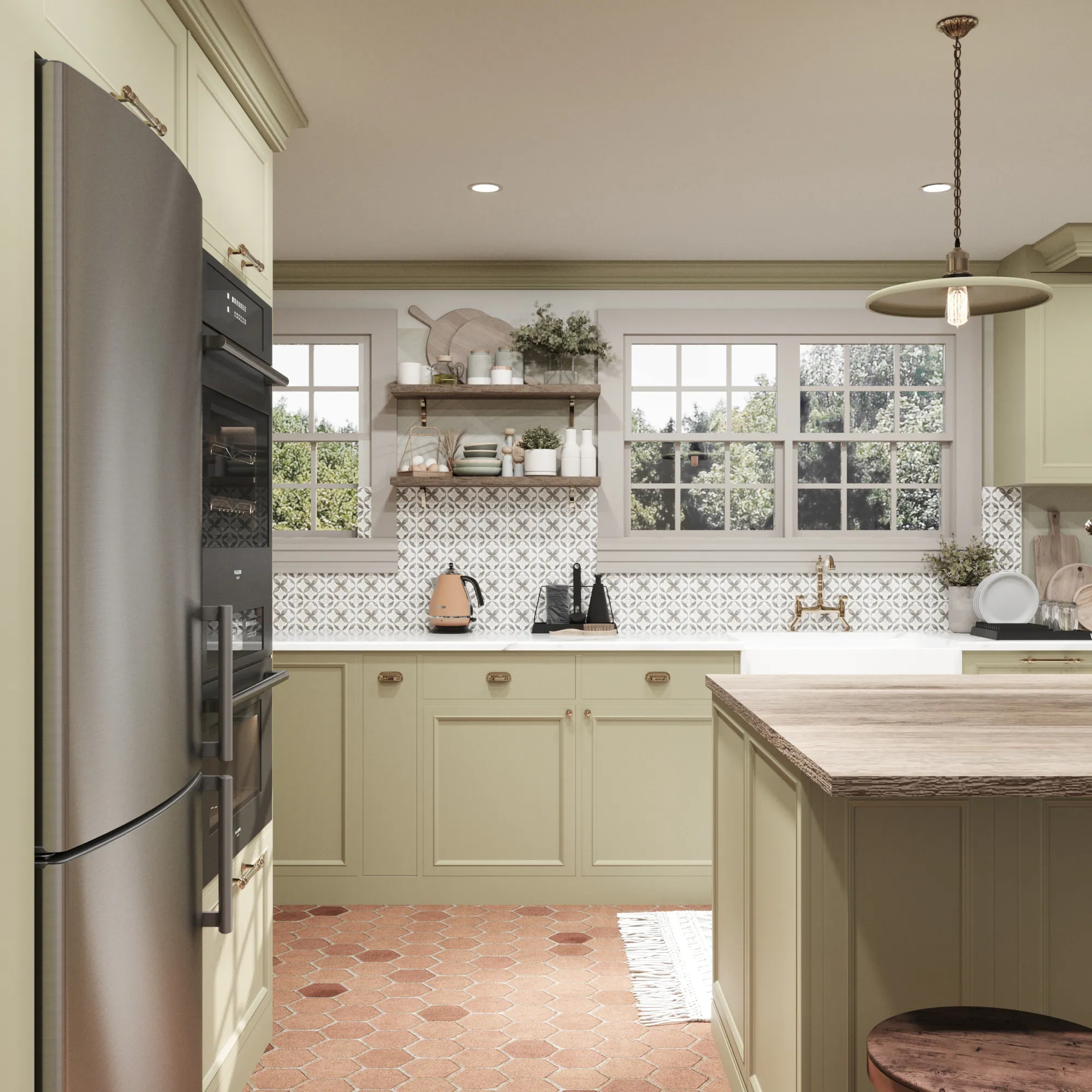 Sage Green Kitchen Renovation — view 9
