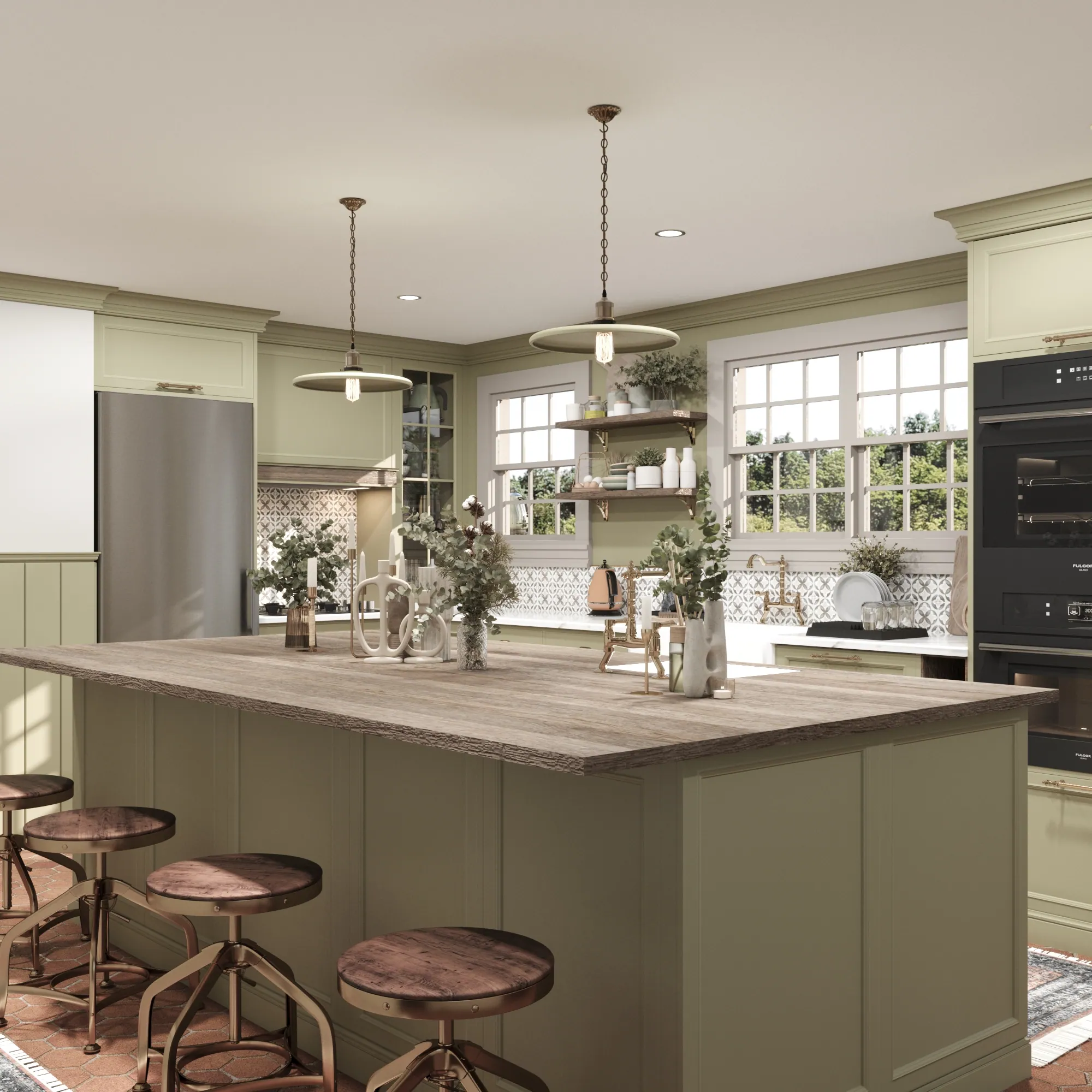 Sage Green Kitchen Renovation — view 1