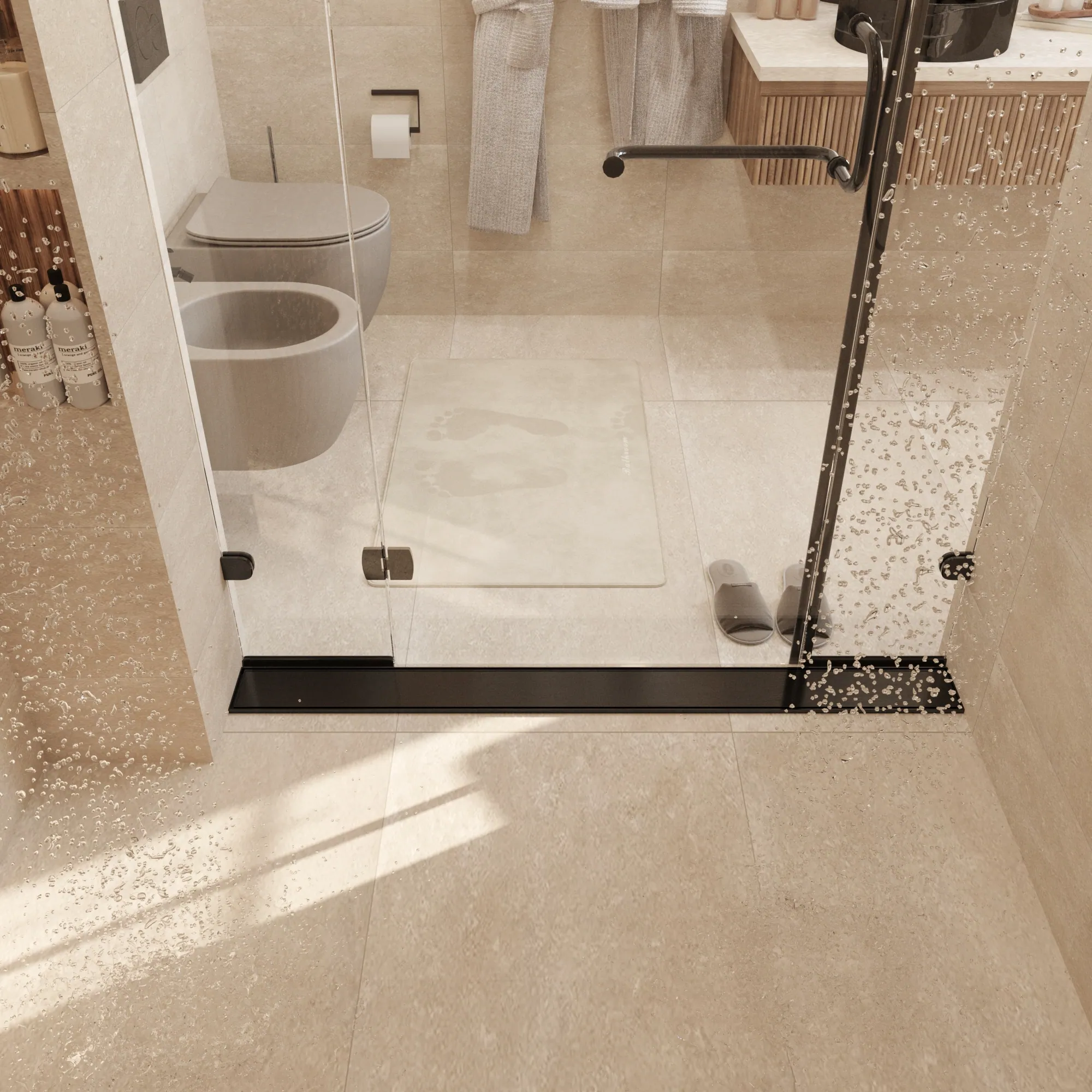Masterbadkamer met stenen bad — view 4