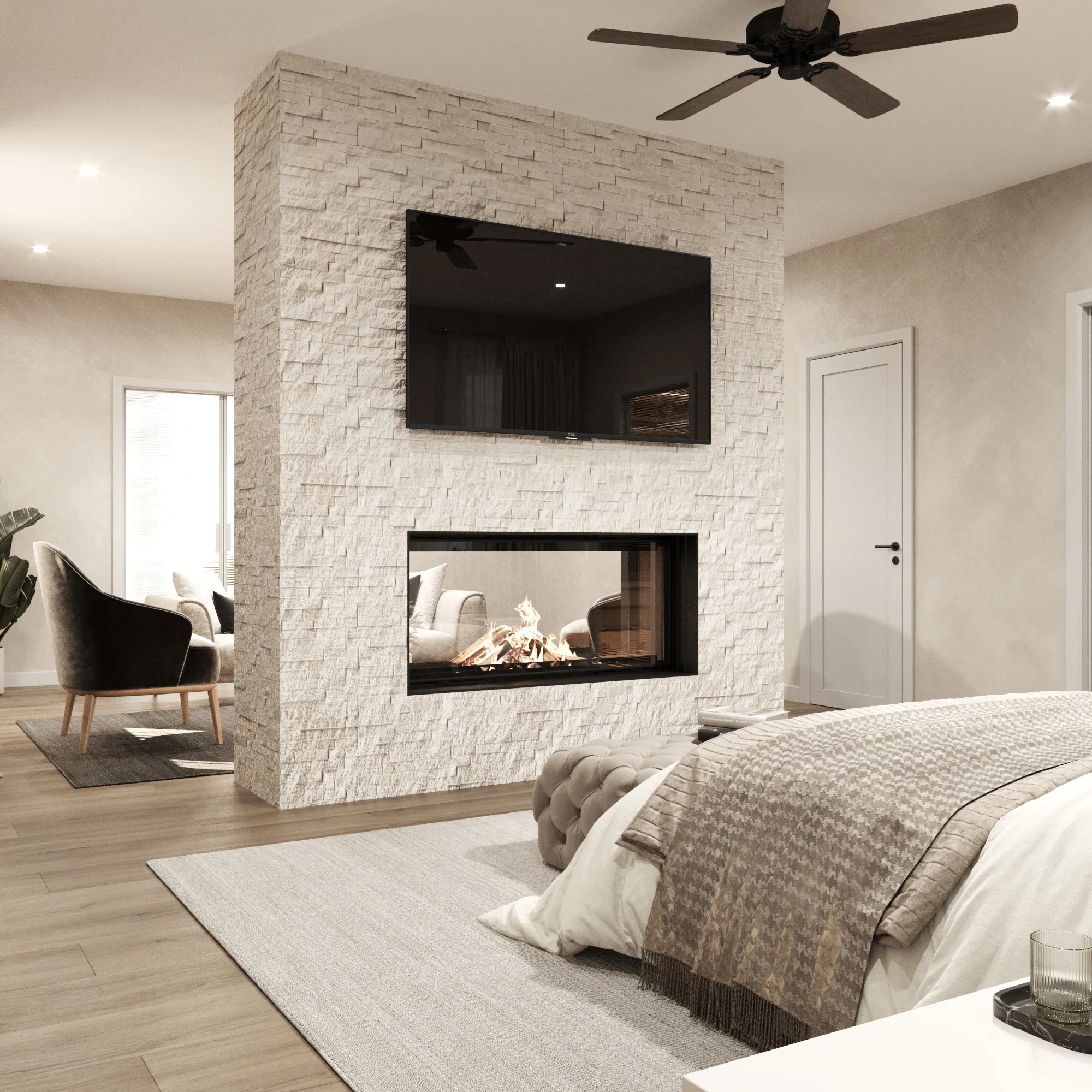 Master Suite with Sitting Area — view 7
